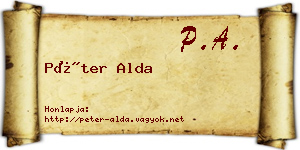 Péter Alda névjegykártya